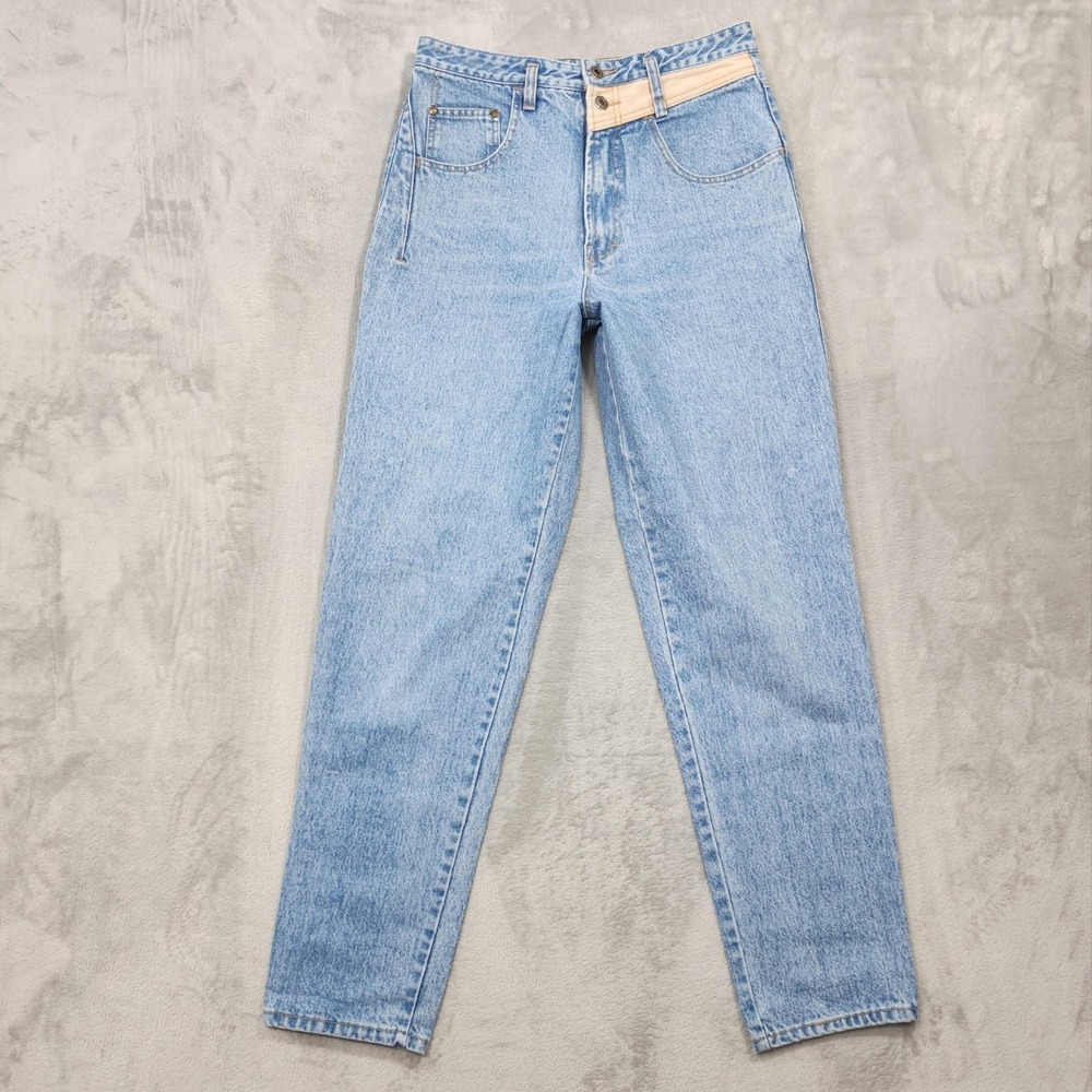 Vintage Unionbay Jeans Womens 28 Blue High Rise Relaxed Tapered Baggy Denim
